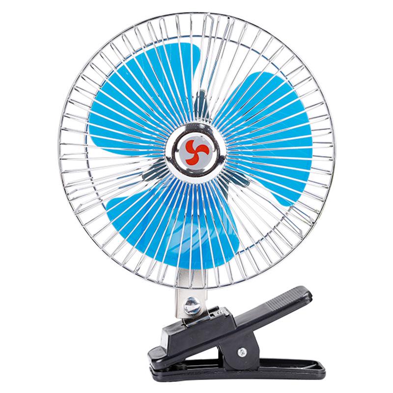 6-12 Inch Oscillating Car Fan with Clip, 12V/24V for Trucks and Cars