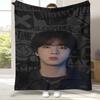 Kim Seok Jin Kpop B-BTS Flannel Blanket,Ultra Soft Warm Plush Throw for Home Bedroom Bed Sofa Cover Office Camping picnic gift