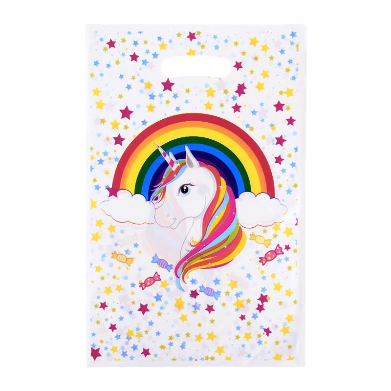 10-30Pcs Unicorn Candy Bag Gift Cookie Packaging Bags Kids Unicorn Theme Birthday Party Supplies Wedding Baby Shower Decoration