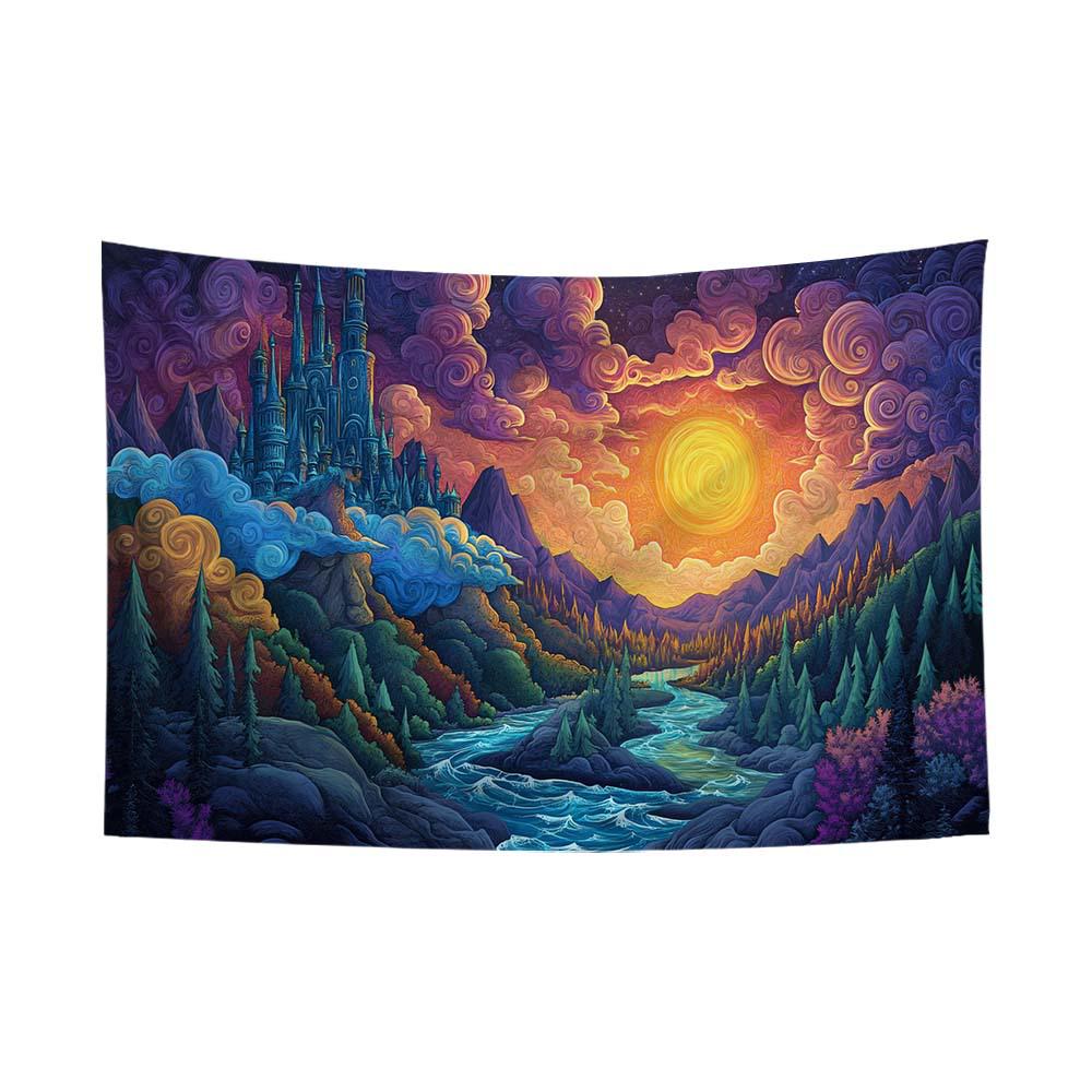 Fluorescent Festival Atmosphere Wall Hanging - Artistic Decoration Cloth