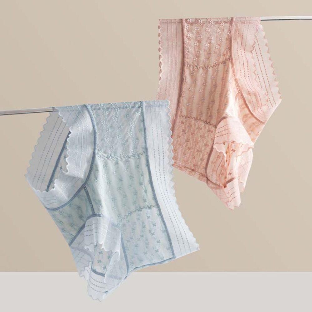 Hollow Out Lace Flower Briefs Ultra-thin Panties for Women Elastic Lace Mesh Panties  Lady