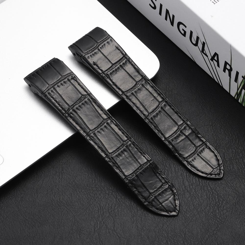 

20mm 23mm High Quality Watch Band for Cartier Santos 100 Watch Strap Soft Cowhide Watchband for Men Women Folding Buckle Strap 20mm