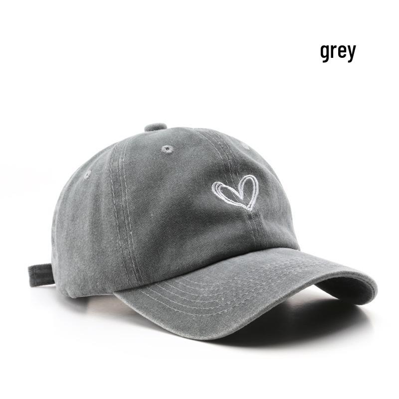 

Retro Washed Duckbill Cap: Unisex Outdoor Sun Protection Baseball Hat Adjustable сірий колір