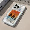 INS Sunset Graffiti Soft Silicone Clear Phone Case For iPhone 17 Pro Max Case 15 16 14 13 12 11 Pro 17 Air X XS XR 16 Plus Cover