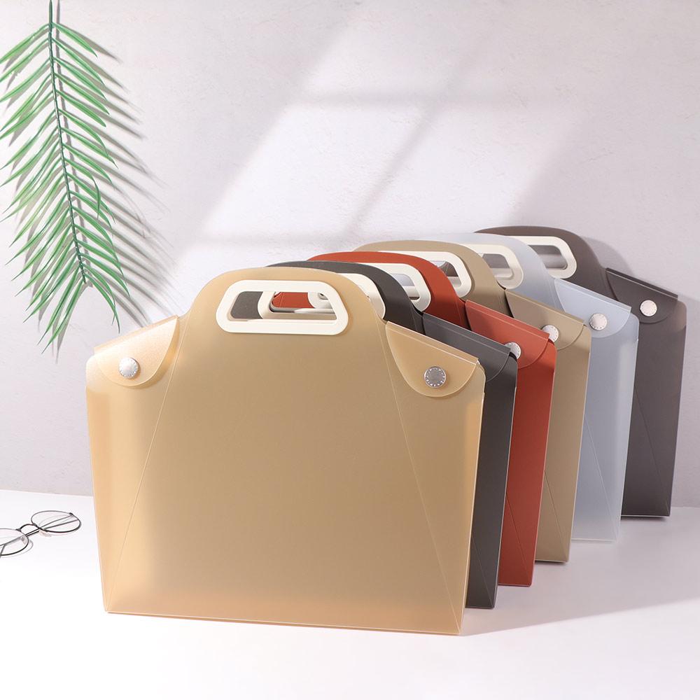Waterproof Clear Project Folders Multicolor Document Folder Simple Style Data Bags  For School