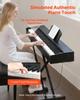 Weighted Digital Piano, 88 Keys Fully Weighted, Electric Piano Dual Keyboard & Speakers, with Sustain Pedal, Recording Function, 238 Tones, Wireless