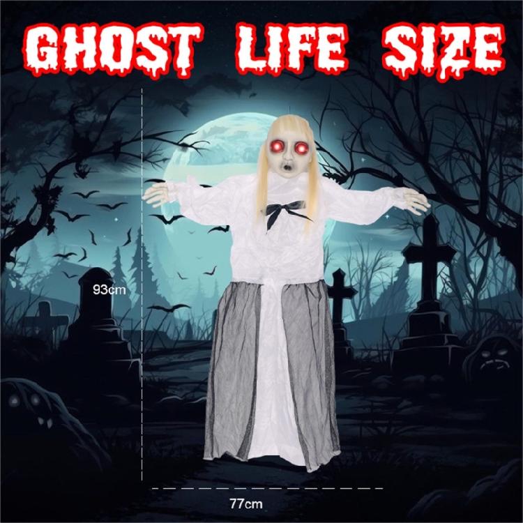 Scary Skeleton with Sound Effect Voice Activated Skeleton With Light up LED Eye For Indoor and Outdoor Decoration