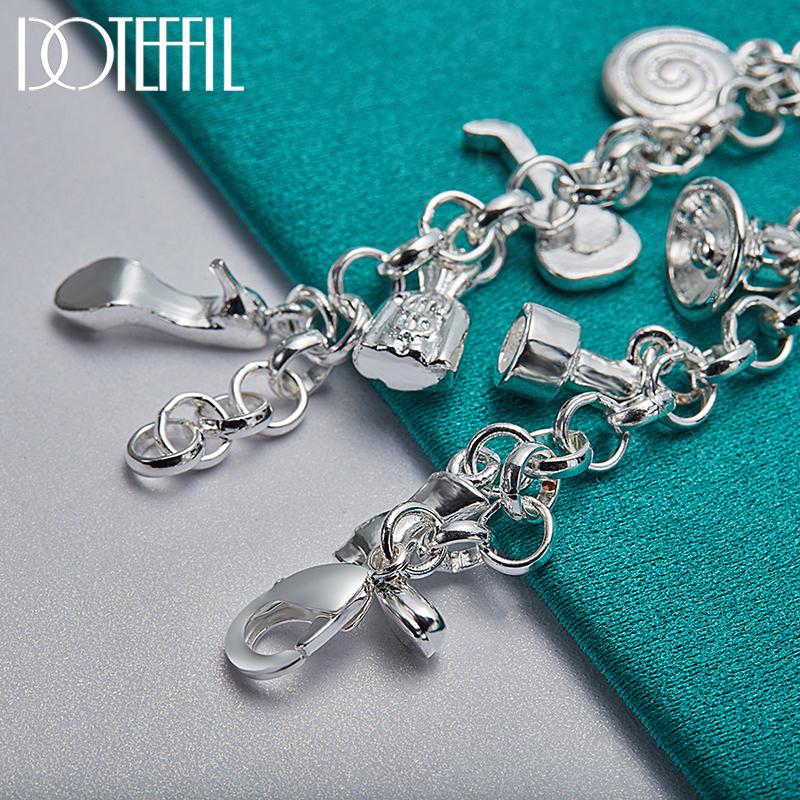 Módní přívěskový náramek 925 Sterling Silver Party Krásné šperky