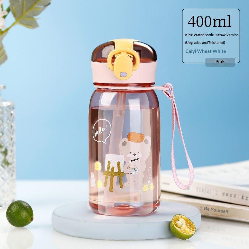 Gianxi Children'S Water Cup  Women'S Summer  Portable Water Kettle  Men'S Cute Straw Cup  School Specific Plastic Cup