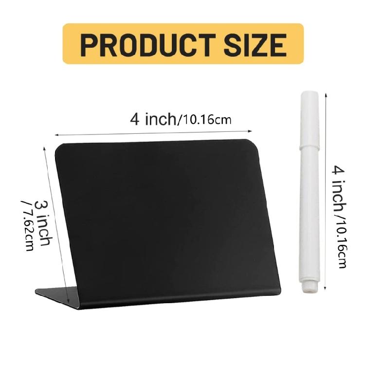10/20 Stück Kleine Tafel-Schilder mit Stift Beschreibbare Tafeln Lebensmitteletiketten Nachrichtentafel-Schilder für Party