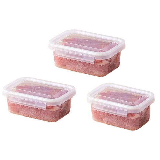 Crisper Food Container with Snap Locking And Flip Lid Seal Box One-Hand Open Microwave Safe Refrigerator Organizer for Fresh Meat And Vegetables