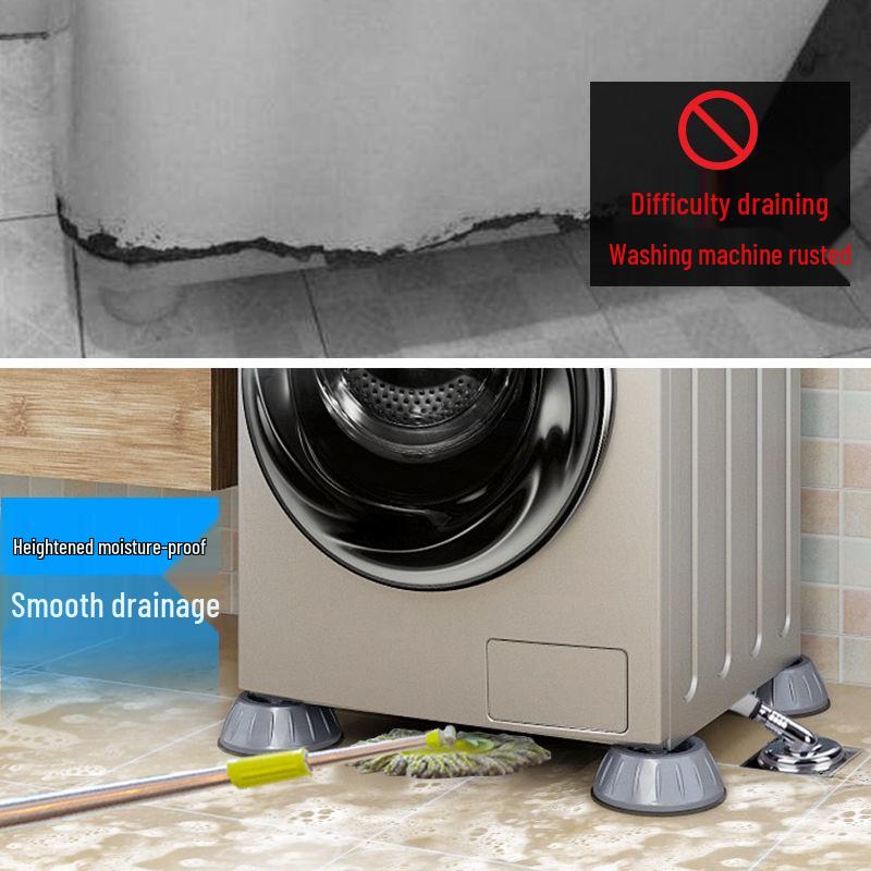 Universal Washing Machine Base with Anti-Slip, Anti-Vibration Pads