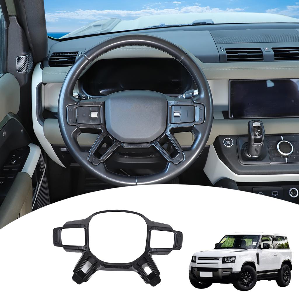 Car Steering Wheel Decoration Cover Trim Frame Sticker For Land Rover Defender 90 110 130 2020-2025 Interior Accessories
