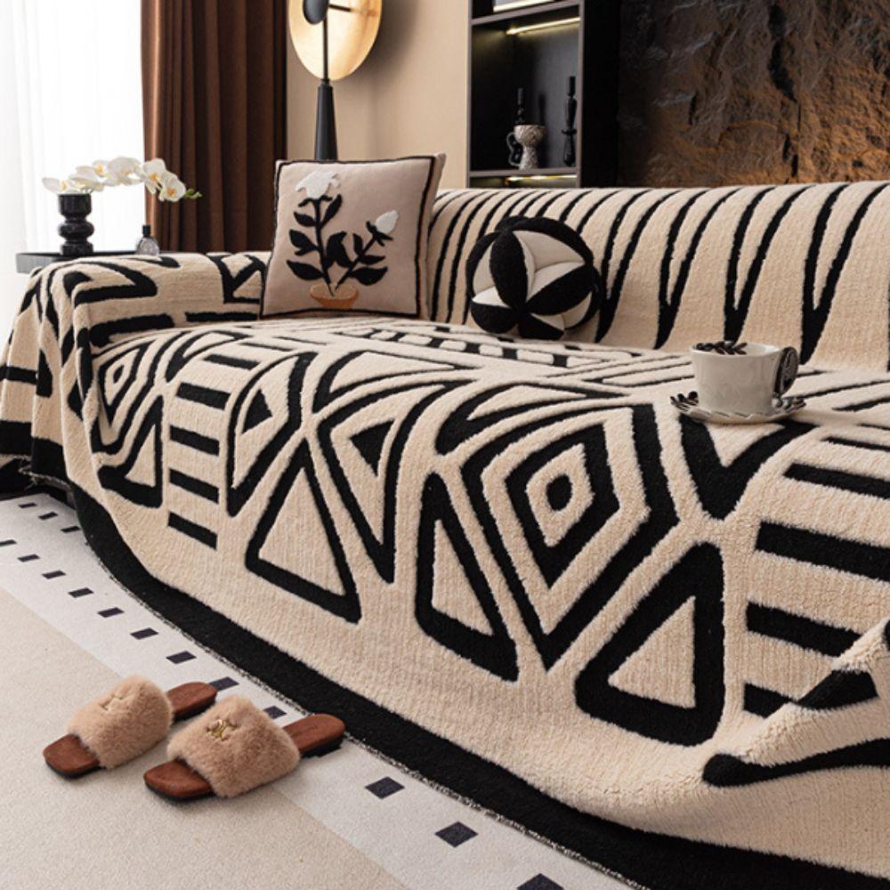 Anti-slip Bohemian Style Sofa Protector Geometric Pattern Couch Cover Luxury Sofa Cover  Apartment