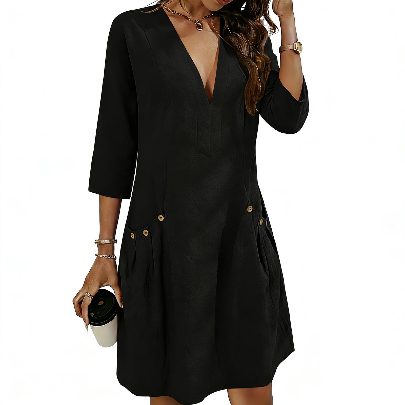 Ladies  Casual And Fashionable Dress, Long Skirt L чёрный