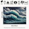 One piece set of 2D flat background fabric - wave landscape pattern, one piece set of photography background banner