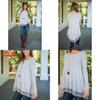Long Sleeve T Shirt For Women With Lace Splicing In Polyester Fabric For Casual Streetwear