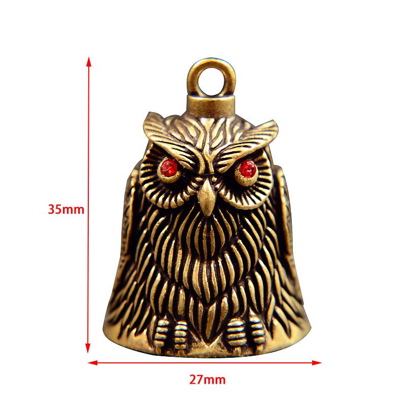 Vintage Baykuş Çan Anahtarlık Pirinç Çan Araba Anahtarlık Kolye Küçük Kolye Erkek ve Kadın Hediyesi Feng Shui Bronz Çan