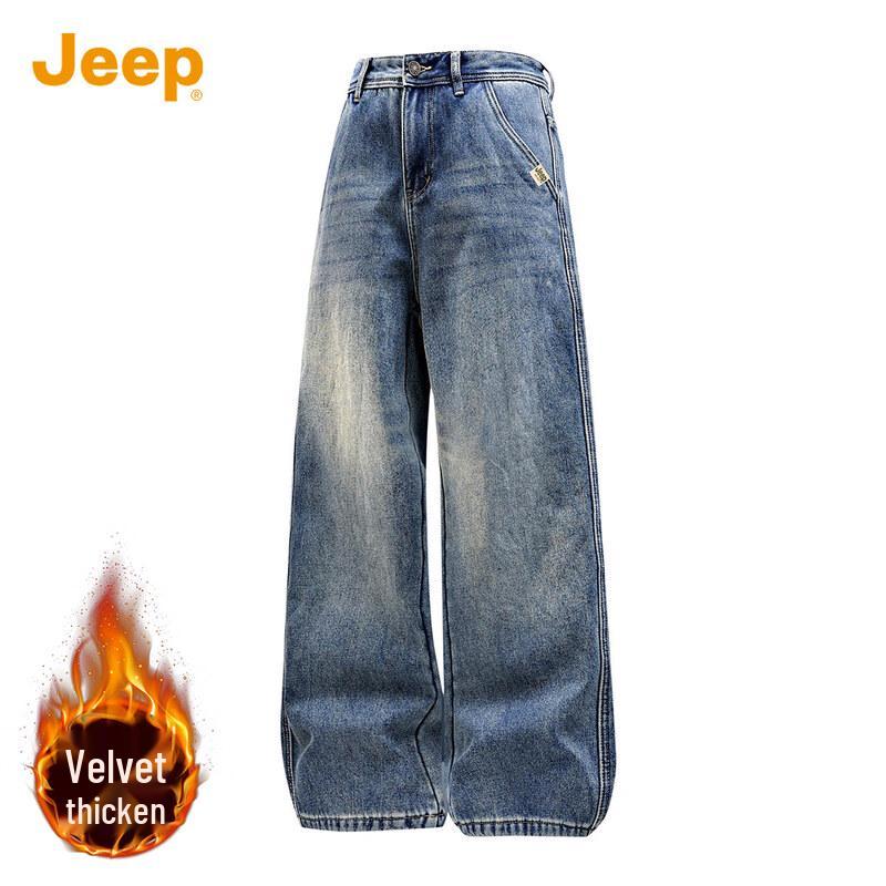 Jeep Men's Autumn/Winter Straight-Leg Jeans