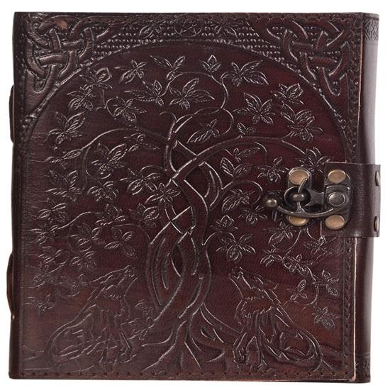 

Be Unique Handmade Leather Diary Embossed With Star,Journey Double Wolf Diary 240 Pages