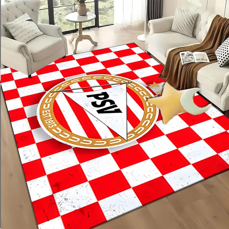 1PC Psv Sports Emblem Floor Mat for Living Room, Game Rooms, Office, Bedroom, Office Floor Mat Playful Design, Christmas fan gifts