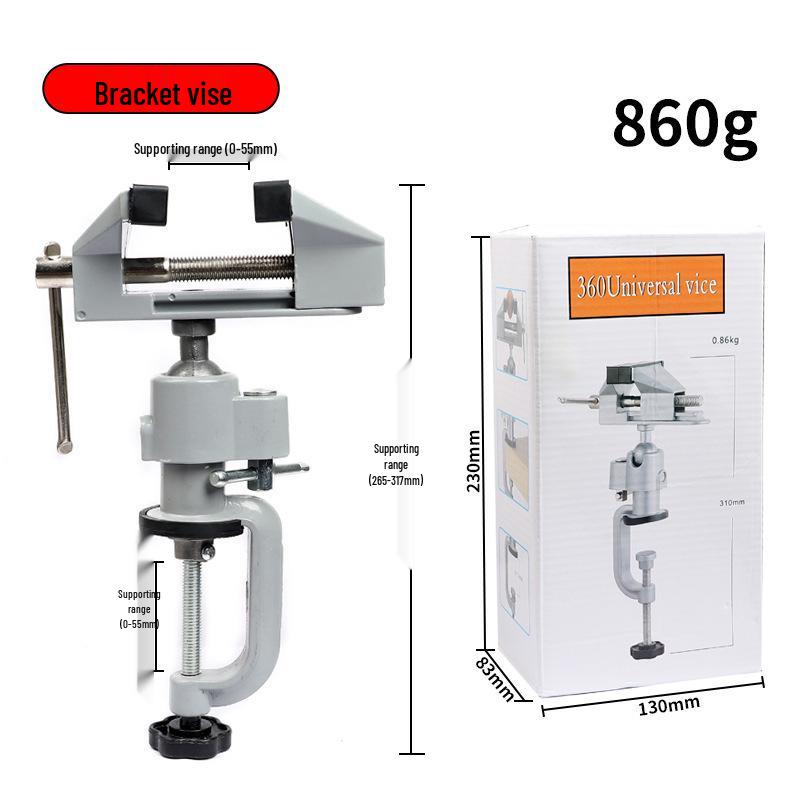 360° Aluminum Alloy Rotating Vise & Stand for Electric Drill/Grinder - Multi-functional Drilling & Cutting Tool