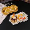 Nordic Dried Fruit Plate Silver Metal Snacks Tray for Wedding Gifts Cake Dessert Cake Pan for Party Birthday Party
