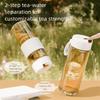 Portable Design Glass Water Bottle Large Capacity High Temperature Resistant Tea Water Separation Cup Tritan Material