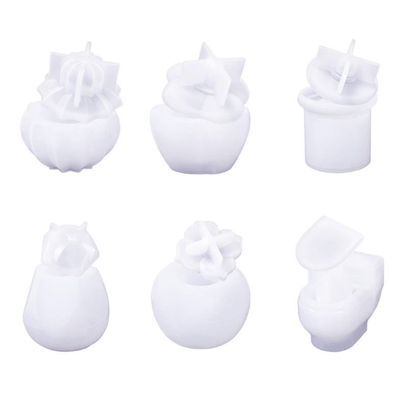 Flexible Silicone Mould for Storage Box Decorative Candle Jar with Lid Crafting Moulds Elegant Jewelry Organiser Mold