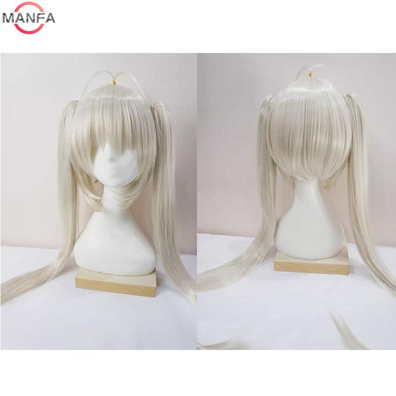 Parrucca Cosplay Anime Kasugano Sora Lunga 100cm Liscia con due codini a clip Capelli Resistenti al Calore Parrucche+ cuffia per parrucca