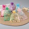 10/20pcs Organza Gift Bags Moon Stars Candy Pouches  For Festival Party Wedding