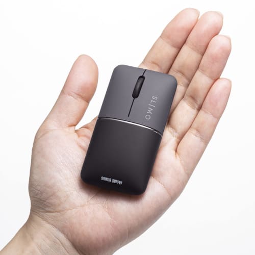 Sanwa Supply Silent Bluetooth Blue LED Mouse SLIMO (Rechargeable/Black) MA-BBS310BK