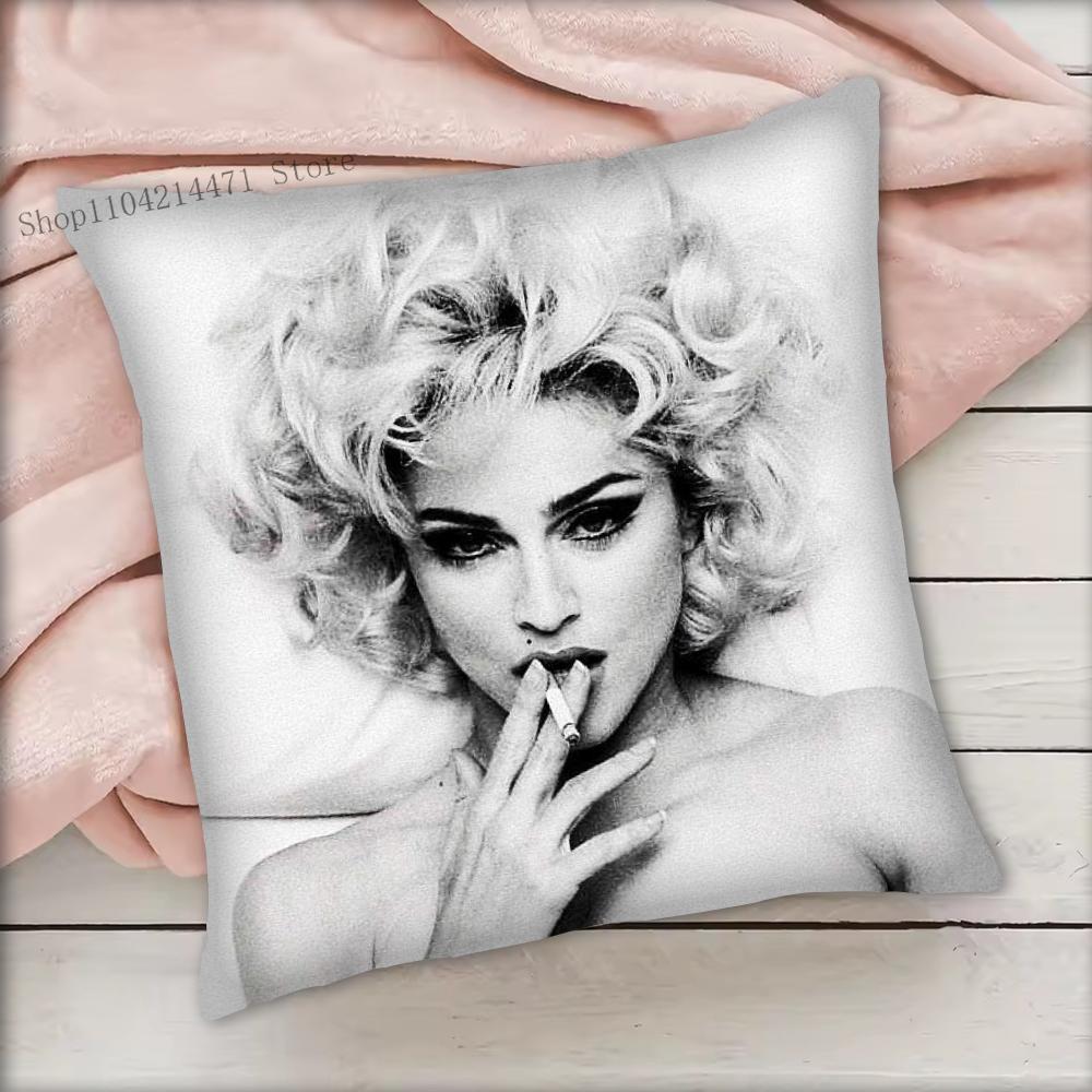 1pc Madonna Pillow Case Square Bedroom Sofa Leisure Comfort Cushion Car Living Room Home Decoration
