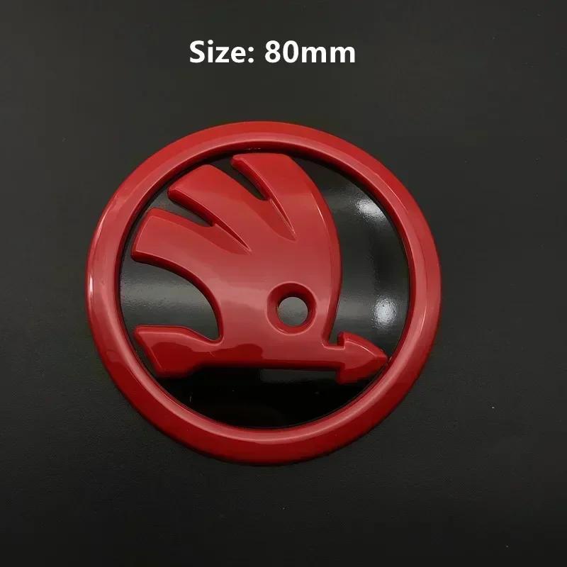 WBWO5 Trunk Sticker 80mm 90mm for Skoda Superb Rapid Scala Karoq Kamiq Kodiaq Yeti Octavia Fabia Vision Decals Car Front Rear Emblem