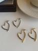 Simple Temperament Love Silver Needle Earrings New Trendy Retro Earrings Women's High-end Niche Design