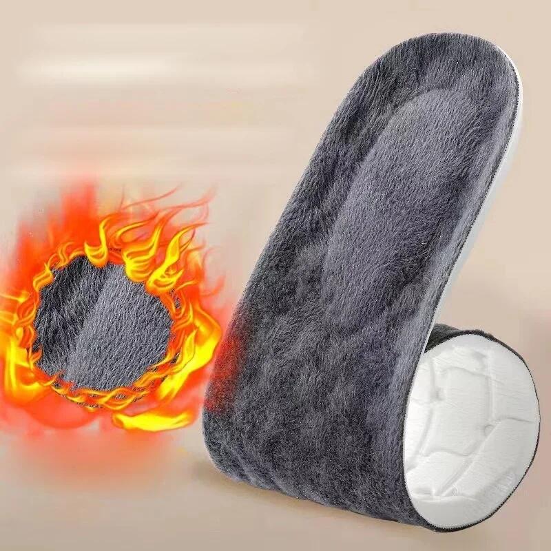 2pcs/pair Self Heated Thermal Insoles for Feet Winter Warm Wool Thermal Memory Foam for Men Women Sports Shoes Self-heating Shoe Pads