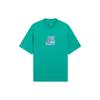 Li-Ning X Persue Artist Collaboration Skateboard Series Cartoon Letter Print Round Neck Casual Short Sleeve T-Shirt Unisex Tops Green AHSS295-2