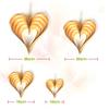 4Pcs Heart Shaped Hanging Decor Premium Thick Gloss Paper Romantic 3D Party Decor for Valentine's Day Wedding Birthday Home