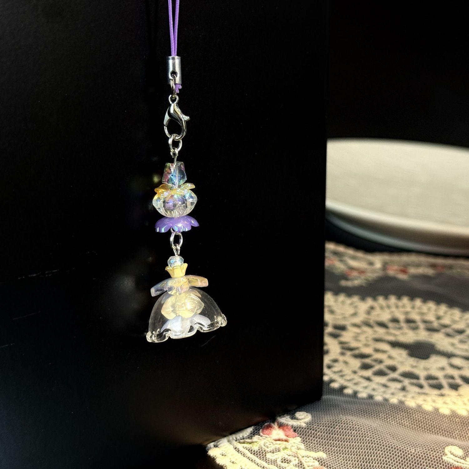 

Original Phone Charms Pendant For iPhone 17 Promax Airpods Earphones Cute Kawaii Wind Chime Style Ins Korea Y2K Case pc