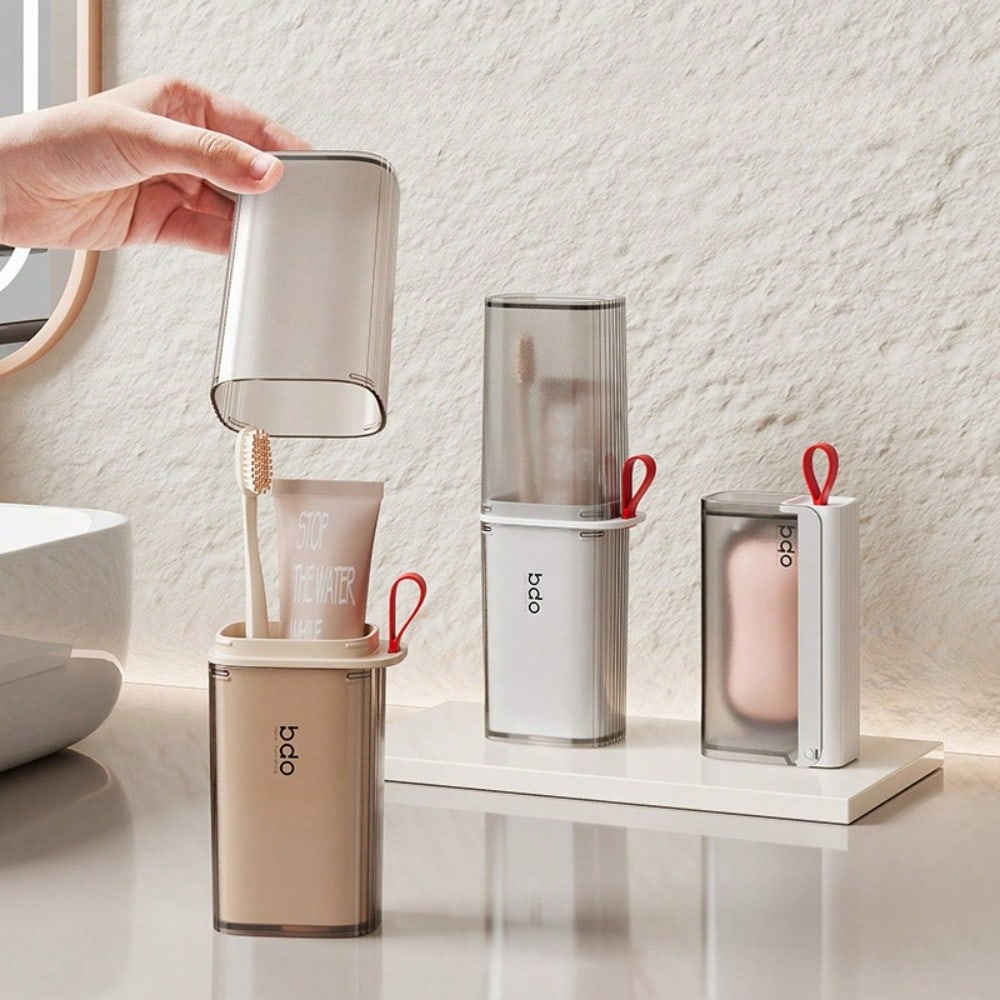 Travel Wash Set Toothbrush Toothpaste Storage Box Tooth Box Soap Box With Lid Portable Light Luxury