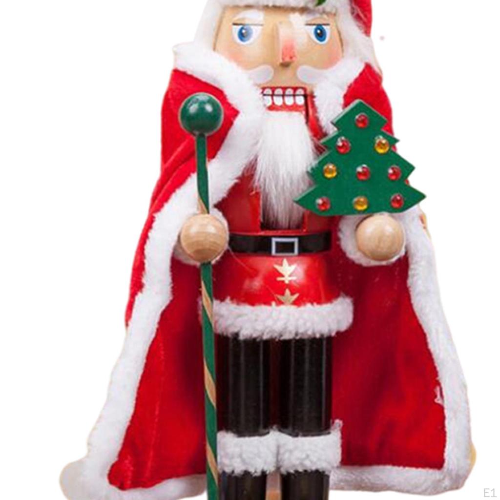 14Inch Wooden Nutcracker Figures Decorative Doll Puppets Soldier Figure
