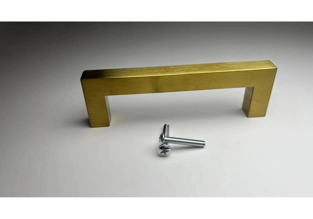 Modern Stainless Steel Square Pull Handle for Cabinets and Drawers