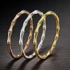 Women's High-End Bamboo Joint Titanium Steel Bracelet – Colorfast, Stainless Steel Clasp