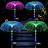 Outdoor Color-Changing LED Jellyfish Garden Lights with Solar Fiber Optics