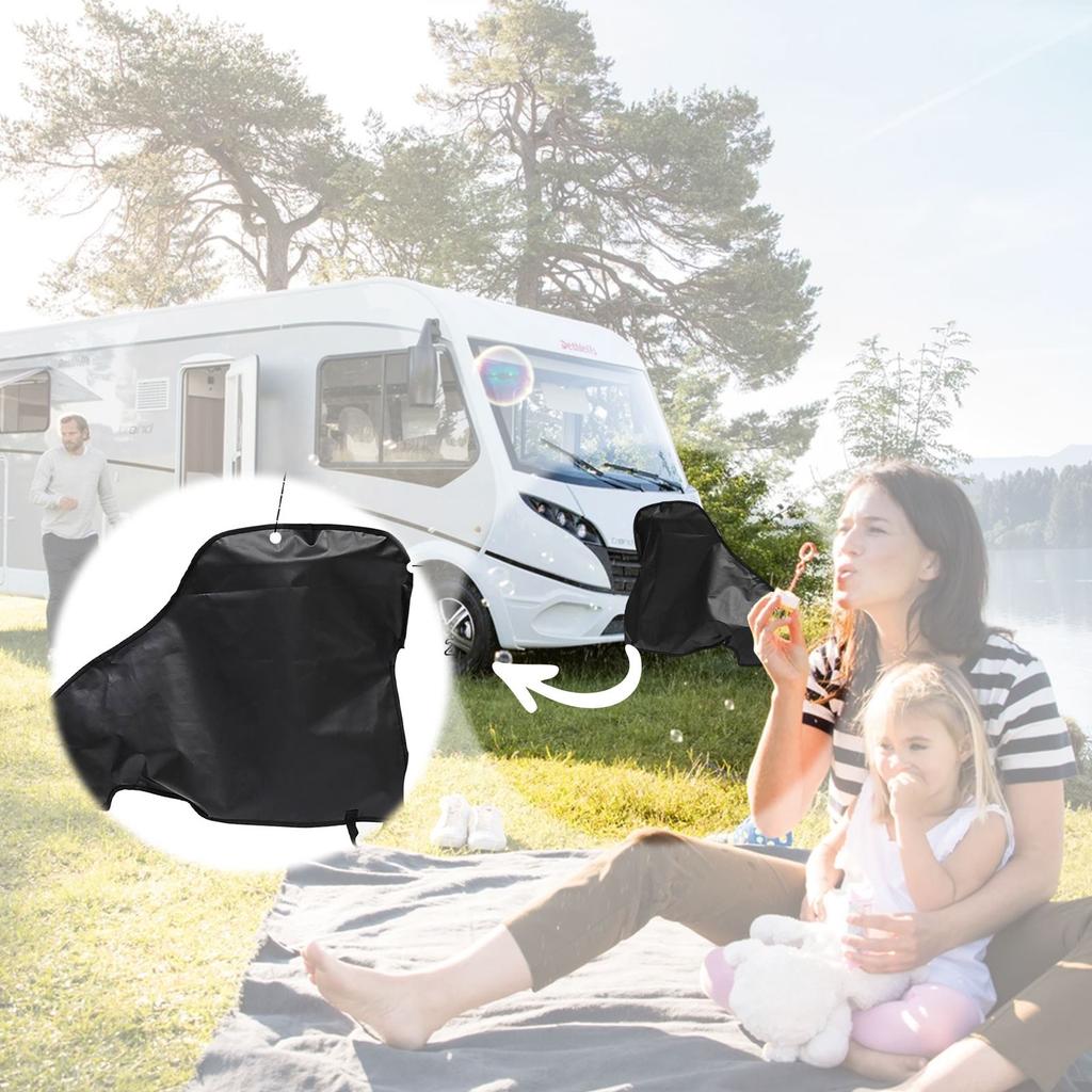 Caravan Hitch Cover - Universal Breathable Trailer Hitch Cover For Caravan, Tongue Cover, PVC Trailer Tow Ball Coupling Lock Cover