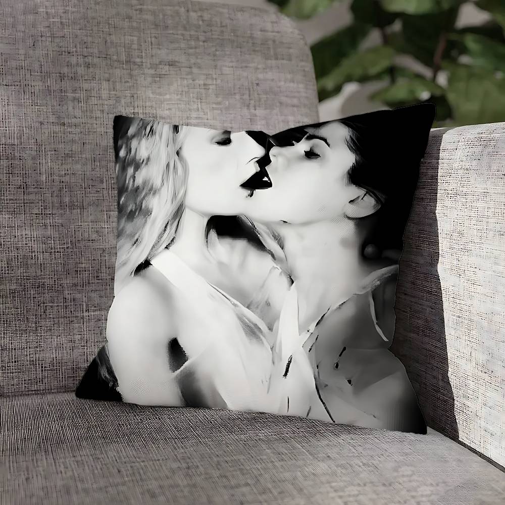 Green T-Type O N-Negative Pillow Case For Sofa Decor Car Office Room Printing Cushion Cover Decorations and Protector