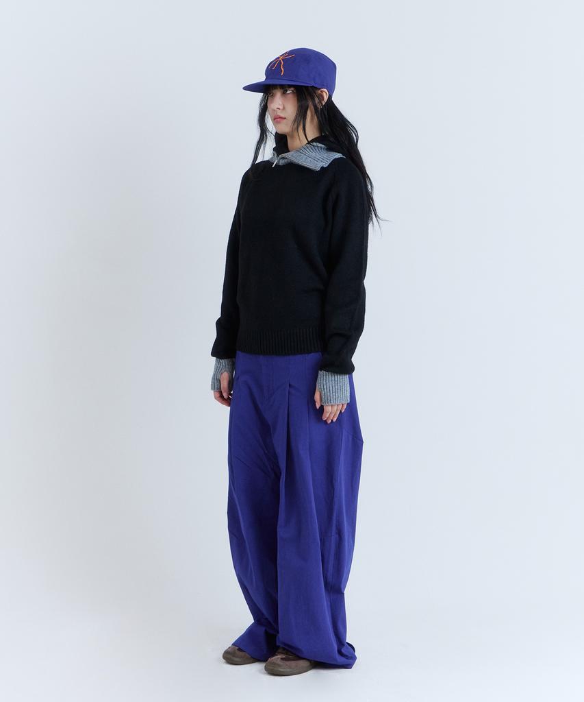 PARADIGMFILM [Ep.03] Slant High-Neck Hooded Knit (Black)
