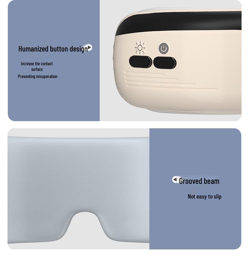 Rechargeable Eye Massager with Heat & Smart Massage for Eye Fatigue Relief