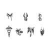 5Pcs/set Nail Art Charms Halloween Metal Nail Accessories Halloween Metal Nail Decorations  Lady