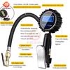Car Digital Tire Pressure Gauge Air Inflator Aluminum LCD Digital Test Inflation Monitoring Clip-on Tyre Pump for Car Motorcycle